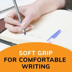 BIC Round Stic Grip Xtra Comfort Ballpoint Pen, Medium Point, Blue Ink, 24/Box, 6 Boxes/Pack (GSMG144E-BLU)