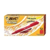 BIC Soft Feel Retractable Ballpoint Pens, Medium Point, Red Ink, 12/Pack (837399)