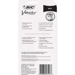 BIC Velocity Max Mechanical Pencil, 0.9mm, #2 Hard Lead, 2/Pack (MPMX9P21BLK)