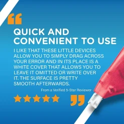 BIC Wite-Out Correction Tape, White, 4/Pack (50589)