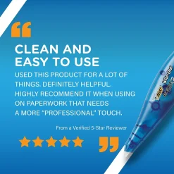 BIC Wite-Out Exact Liner Correction Tape, White, 10/Pack (WOELP10)