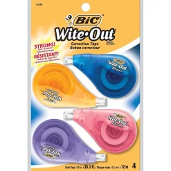 BIC Wite-Out EZ Correct Correction Tape, White, 18/Pack, 4 Packs/Carton (50589-CT)