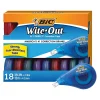 BIC Wite-Out EZ Correct Correction Tape, White, 18/Pack (WOTAP18-WHI)