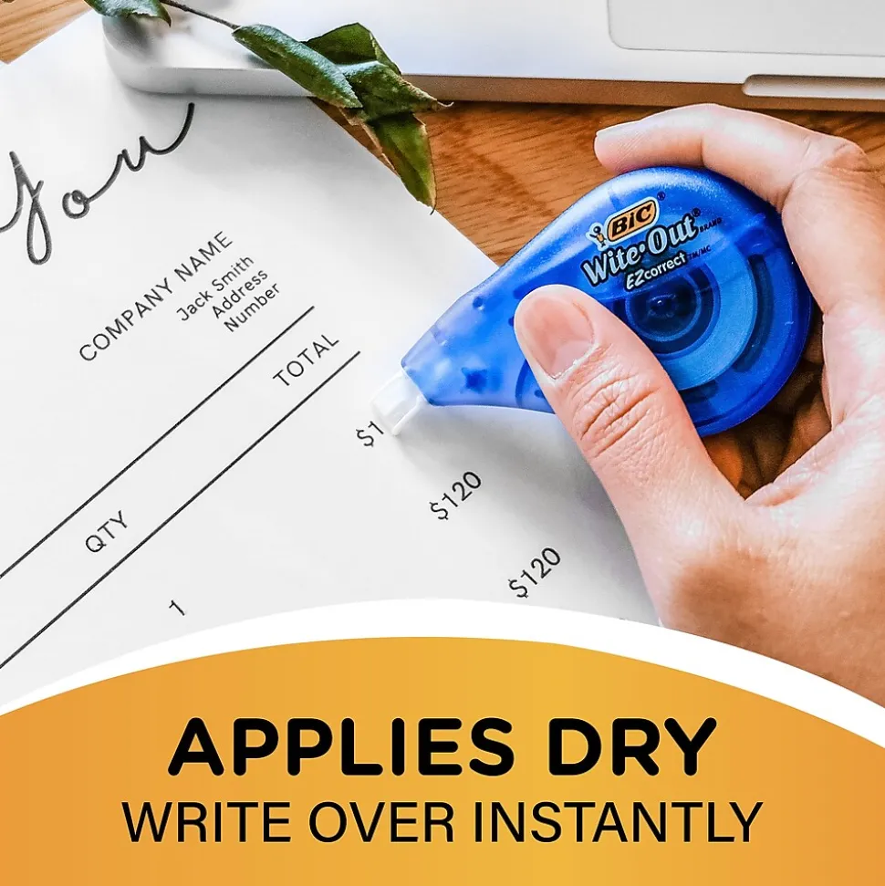 BIC Wite-Out EZ Correct Correction Tape, White, 36/Carton (50592)