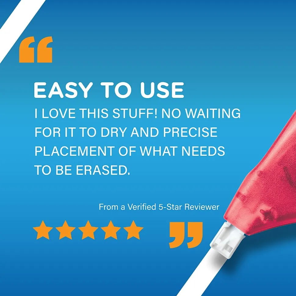 BIC Wite-Out EZ Correct Correction Tape, White, 2/Pack (50592)