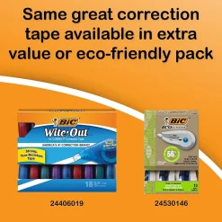 BIC Wite-Out EZ Correct Correction Tape, White, 10/Pack (50790)