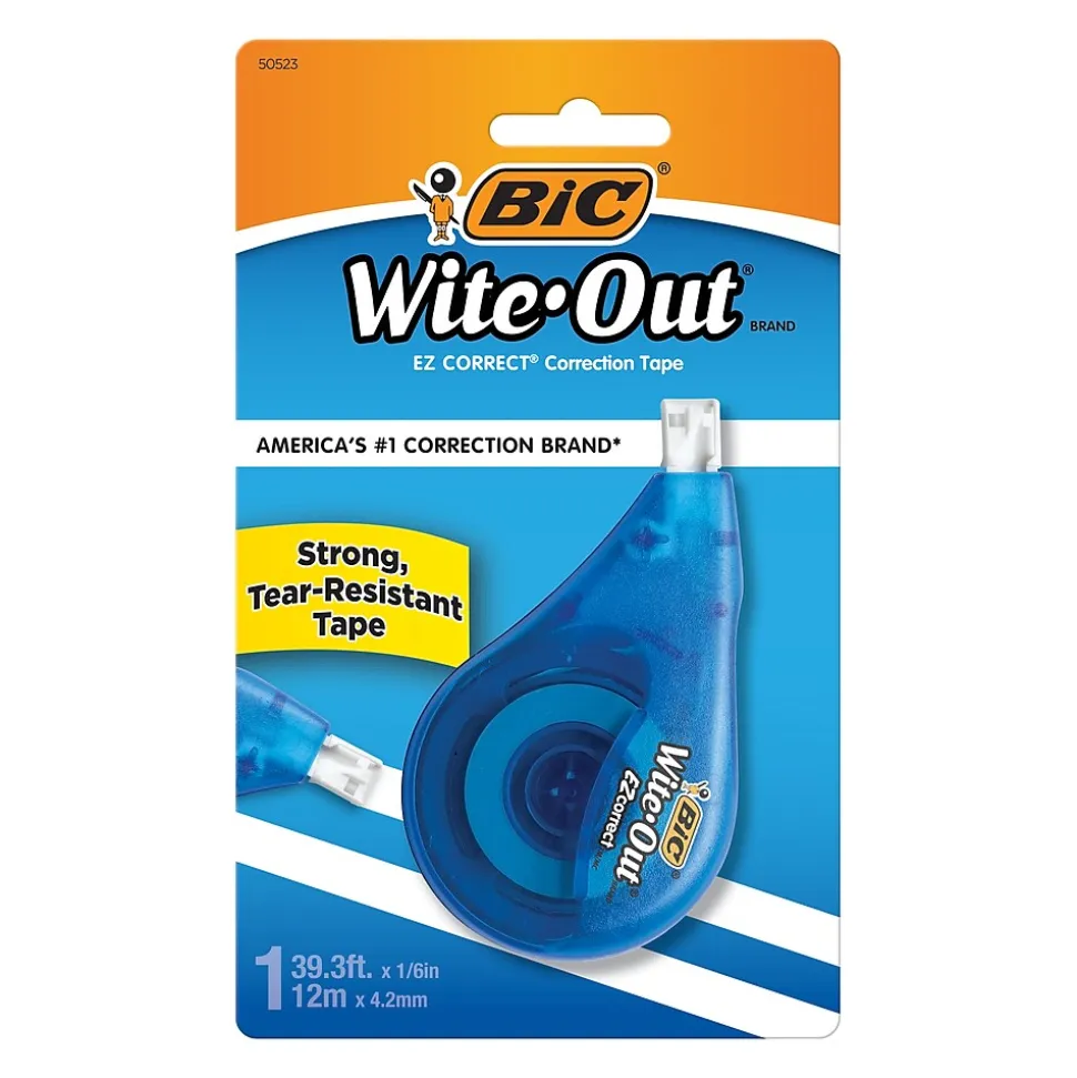 BIC Wite-Out EZ Correct Correction Tape, White (50523/WOTAPP1)