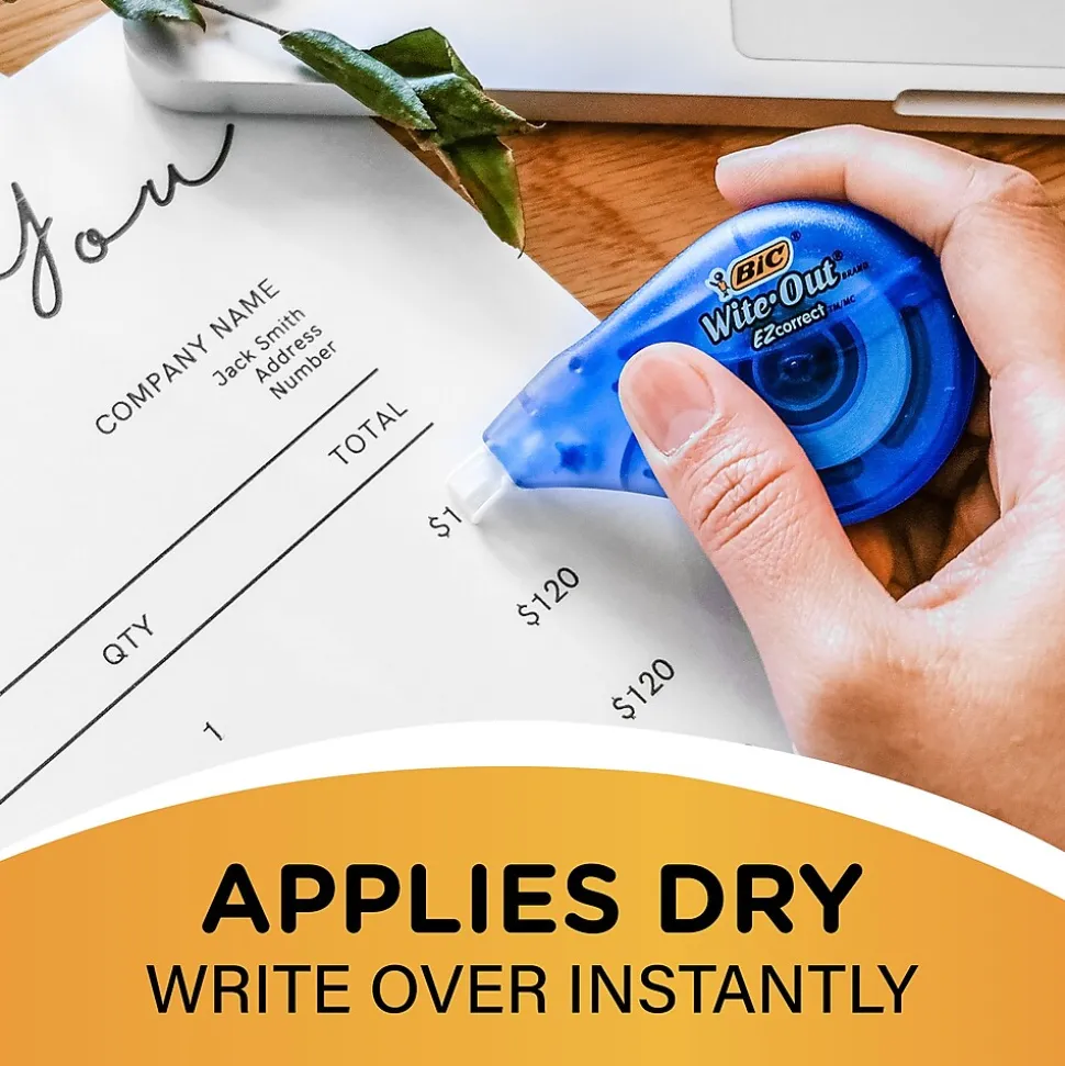 BIC Wite-Out EZ Correct Correction Tape, White (50523/WOTAPP1)