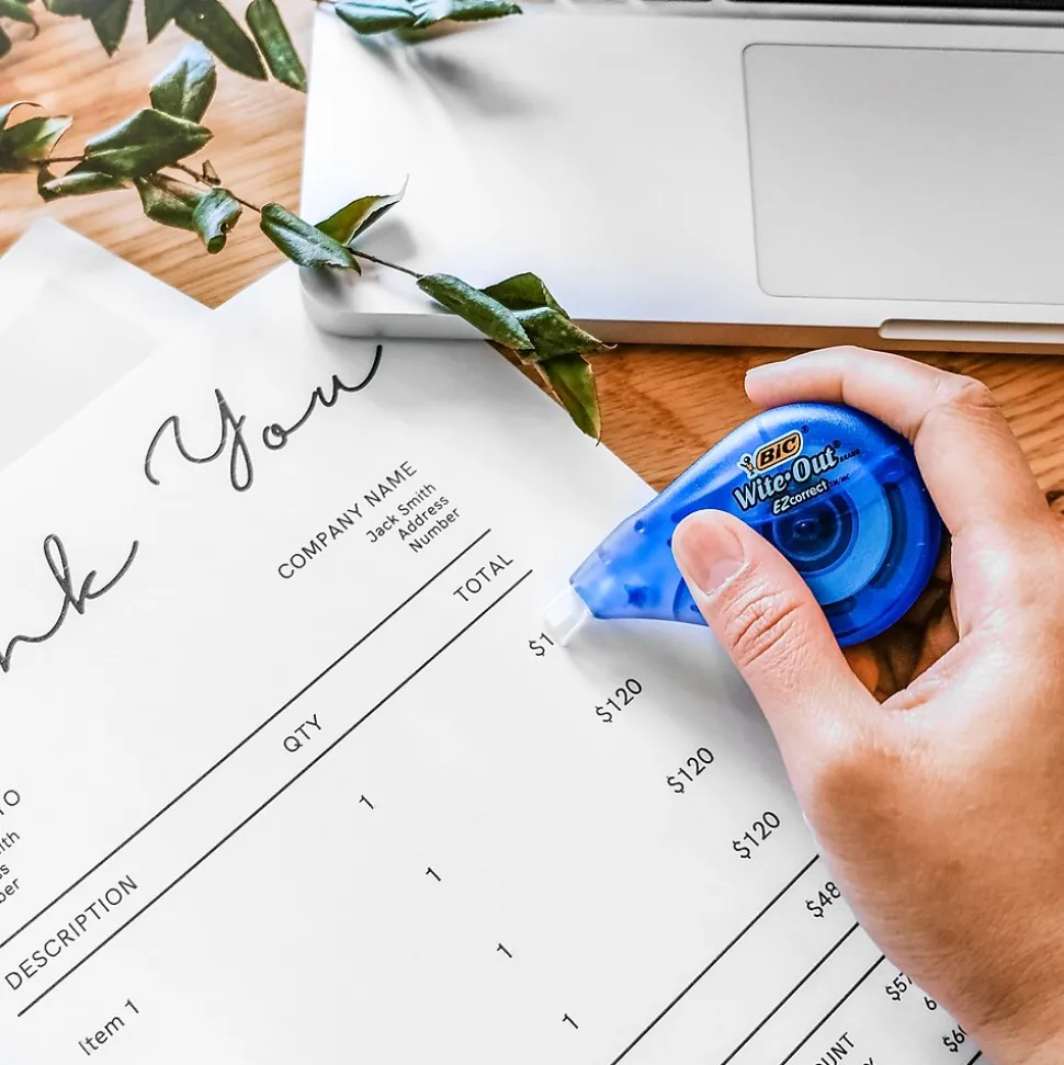 BIC Wite-Out EZ Correct Correction Tape, White (50523/WOTAPP1)