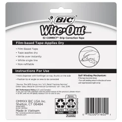 BIC Wite-Out EZ Grip Correction Tape, White, 2/Pack (WOECGP21)