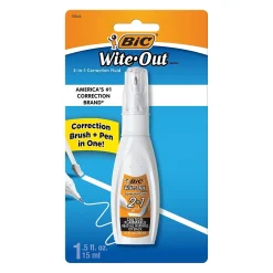 BIC Wite-Out 2-in-1 Correction Fluid, 15 ml., White (WOPFP11)