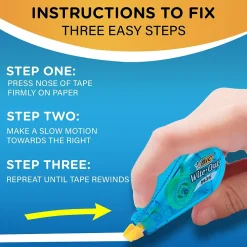 BIC Wite-Out Mini Correction Tape, White, 3/Pack (WOTMP31-WHI)