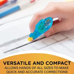 BIC Wite-Out Mini Correction Tape, White, 6/Pack (WOTMP61-WHI)