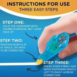 BIC Wite-Out Mini Correction Tape, White, 6/Pack (WOTMP61-WHI)