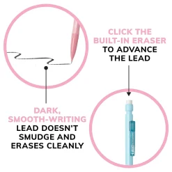 BIC Xtra Smooth Pastel Edition Mechanical Pencil, 0.7mm, #2 Medium Lead (MPNP24-BLK)