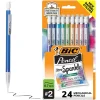 BIC Xtra Sparkle Mechanical Pencils, 0.7mm, #2 Hard Lead, 24/Pack (MPLP241-BLK)