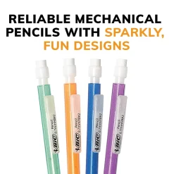 BIC Xtra Sparkle Mechanical Pencils, 0.7mm, #2 Hard Lead, 24/Pack (MPLP241-BLK)