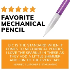 BIC Xtra Sparkle Mechanical Pencils, 0.7mm, #2 Hard Lead, 24/Pack (MPLP241-BLK)