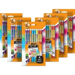 BIC Xtra-Smooth Bright Edition Mechanical Pencils, 0.7mm, #2 Medium Lead, 24 Pencils/Blister, 6 Blisters/Pack (MPCE144E-BLK)