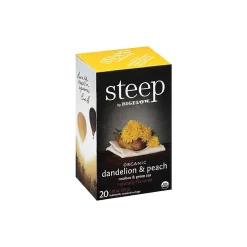 Bigelow Steep Dandelion & Peach Green & Rooibos Tea Bags, 20/Box (17715)