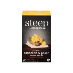 Bigelow Steep Dandelion & Peach Green & Rooibos Tea Bags, 20/Box (17715)