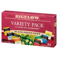 Bigelow Variety Pack Assorted Tea Bags, 64/Box (10568)
