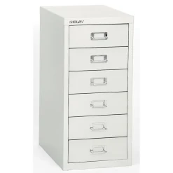 Bisley® 6 Drawer Steel Desktop Multidrawer Cabinet, White