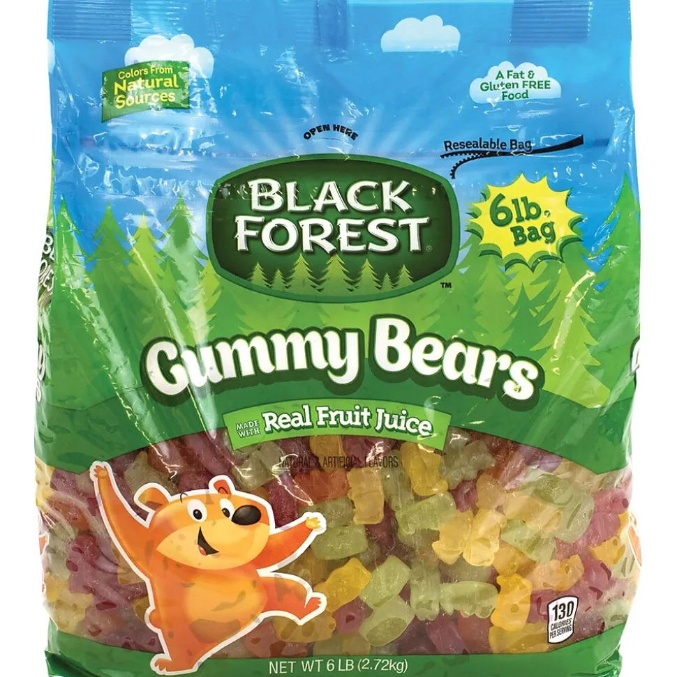 Black Forest Assorted Fruit Flavors Gummy Bears, (220-00585)