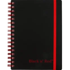 Black N' Red 1-Subject Professional Notebooks, 3.75" x 5.625", Wide Ruled, 70 Sheets, Black (JDKF67010)