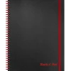 Black N' Red 1-Subject Professional Notebooks, 8.5" x 11", Wide Ruled, 70 Sheets, Black (K66652)