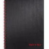 Black N' Red 1-Subject Professional Notebooks, 8.5" x 11", Wide Ruled, 70 Sheets, Black (K67030)