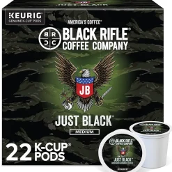 Black Rifle Coffee Company Just Black Coffee Keurig® K-Cup® Pods, Medium Roast, 22/Box (5000384042)