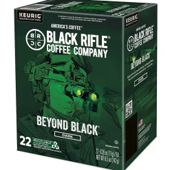 Black Rifle Coffee Company Beyond Black Coffee Keurig® K-Cup® Pods, Dark Roast, 22/Box (5000384043)