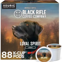 Black Rifle Coffee Company Loyal Spirit Coffee Keurig® K-Cup® Pods, Light Roast, 88/Carton (5000384042CT)
