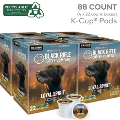 Black Rifle Coffee Company Loyal Spirit Coffee Keurig® K-Cup® Pods, Light Roast, 88/Carton (5000384042CT)