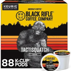Black Rifle Coffee Company Tactisquatch Coffee Keurig® K-Cup® Pods, Dark Roast, 88/Carton (5000384046CT)