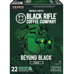 Black Rifle Coffee Company Beyond Black Coffee Keurig® K-Cup® Pods, Dark Roast, 88/Carton (5000384045CT)