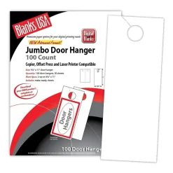 Blanks/USA® 4 1/4" x 11" 80 lbs. Digital Gloss Cover Door Hanger, White, 50/Pack