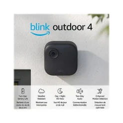 Blink Outdoor 4 Wireless Smart Security Camera System, Black (B0B1N5HW22)