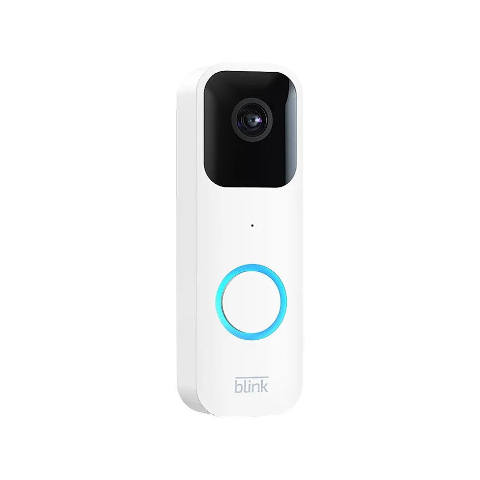 Blink Wi-Fi Wired/Wireless Smart Video Doorbell, White (B08SGKLDRV)