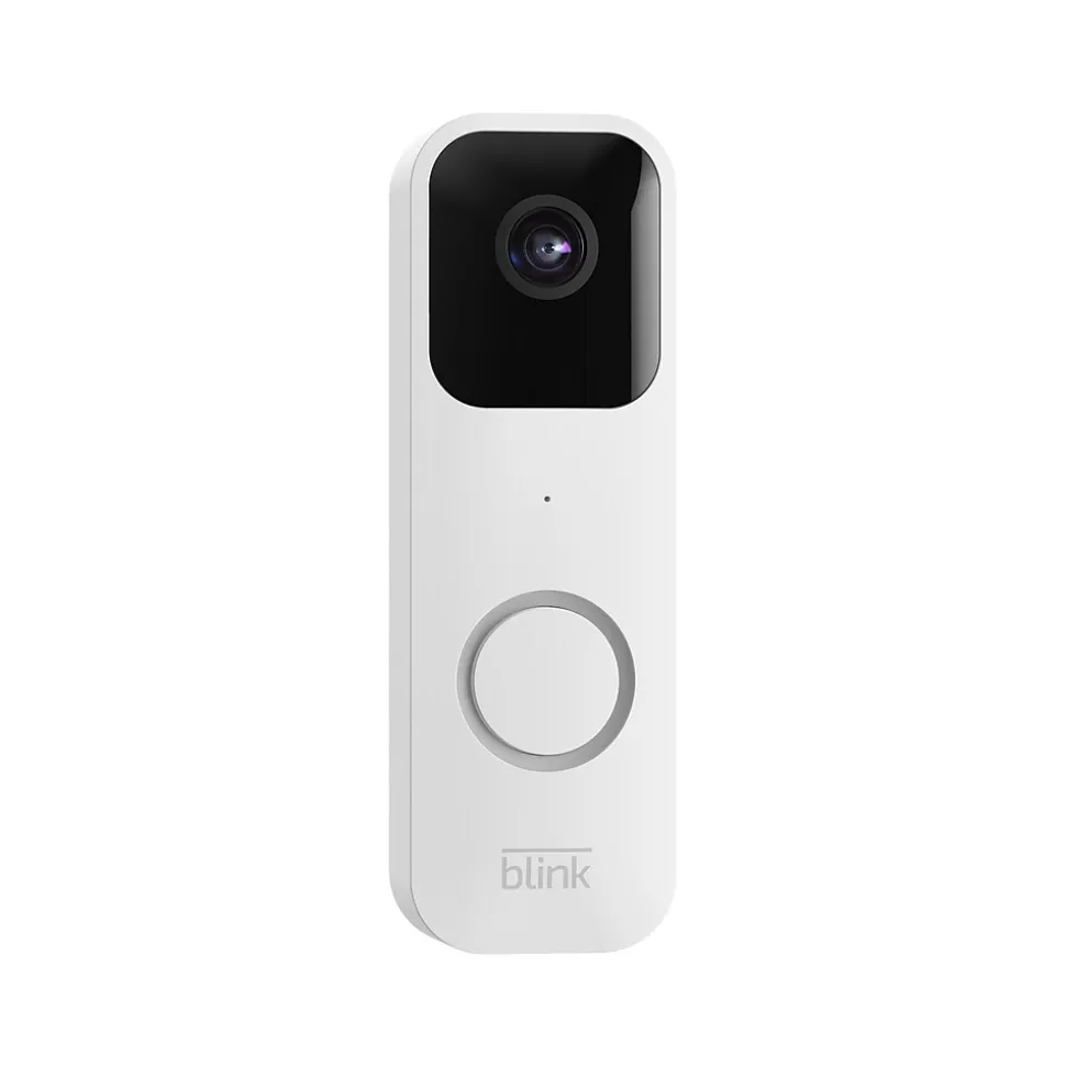 Blink Wi-Fi Wired/Wireless Smart Video Doorbell, White (B08SGKLDRV)