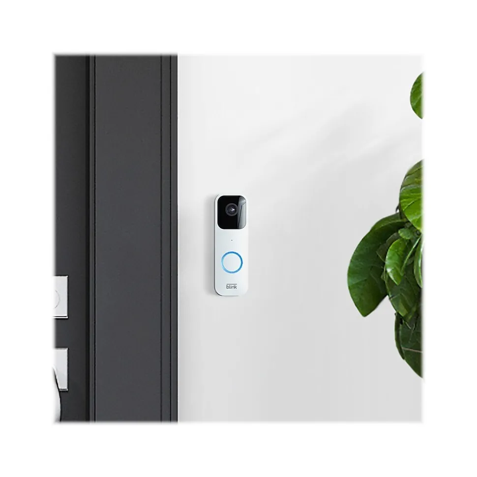 Blink Wi-Fi Wired/Wireless Smart Video Doorbell, White (B08SGKLDRV)