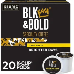 BLK & Bold Brighter Days Coffee Keurig K-Cup Pod, Light Roast, 20/Box (5000372406)
