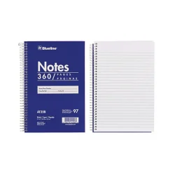 Blueline Notes Steno Pad, 6" x 9", Ruled, Blue, 180 Sheets/Pad (AT35B)