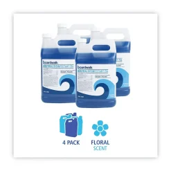 Boardwalk® Neutral Disinfectant, Floral Scent, 1 gal Bottle, 4/Carton