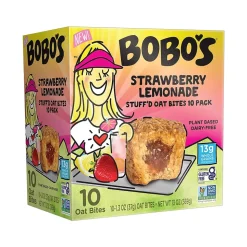 Bobo's Gluten-Free Strawberry Lemonade Oat Bites, 1.3 oz., 10 Bites/Box (549-D)