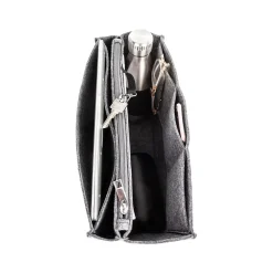 Bond Street Black Vegan Leather Tote Bag, Medium (LBG5054BS-BLACK)