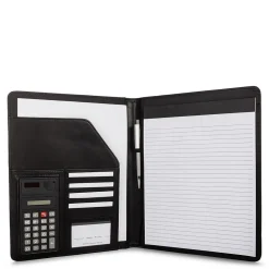Bond Street Faux Leather Padfolio, Black (WRC5040BS-Black)