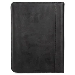 Bond Street Faux Leather Padfolio with Zipper Closure, Black (WRC5043BS-Black)