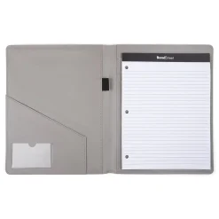 Bond Street Faux Leather Portfolio Case, Gray (WRC1511BS-GREY)